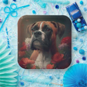 Assiettes en carton chien Boxer ペーパープレート (パーティー)