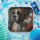 Assiettes en carton chien Boxer ペーパープレート (パーティー)