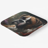 Assiettes en carton chien Boxer ペーパープレート (傾斜あり)