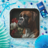 Assiettes en carton chien Boxer ペーパープレート (パーティー)