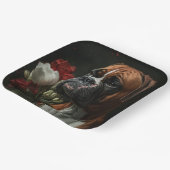 Assiettes en carton chien Boxer ペーパープレート (傾斜あり)