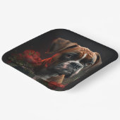 Assiettes en carton chien Boxer ペーパープレート (傾斜あり)