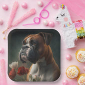 Assiettes en carton chien Boxer ペーパープレート (パーティー)