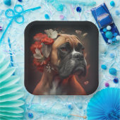 Assiettes en carton chien Boxer ペーパープレート (パーティー)