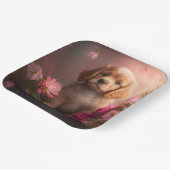 Assiettes en carton chien Fleur ペーパープレート (傾斜あり)