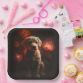 Assiettes en carton chien Fleur ペーパープレート (パーティー)