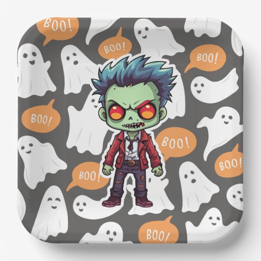 Assiettes en carton Cute Série 7-13 ペーパープレート (正面)