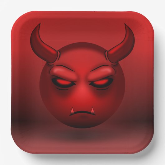 Assiettes En Carton Devilmoji ペーパープレート (正面)