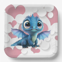 Assiettes en carton dragon