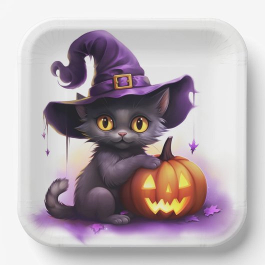 Assiettes en carton Enchanted Whiskers ペーパープレート (正面)