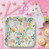 Assiettes en carton Fleur ペーパープレート (パーティー)