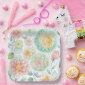 Assiettes en carton Fleur ペーパープレート (パーティー)