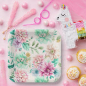 Assiettes en carton Fleur ペーパープレート (パーティー)