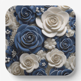 Assiettes en carton Fleur Séries 1-2 ペーパープレート