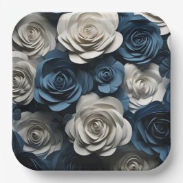 Assiettes en carton Fleur Séries 1-3 ペーパープレート