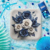 Assiettes en carton Fleur Séries 1-4 ペーパープレート (パーティー)