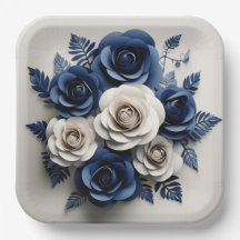 Assiettes en carton Fleur Séries 1-4