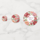 Assiettes en carton florales pivoine – Décoration コンフェッティ (裏面)