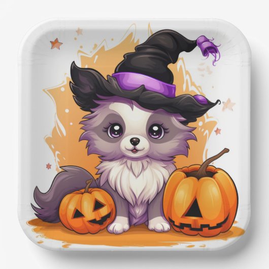 Assiettes en carton Haunted Nightfall ペーパープレート (正面)