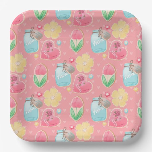 Assiettes en carton Mommy ペーパープレート (正面)