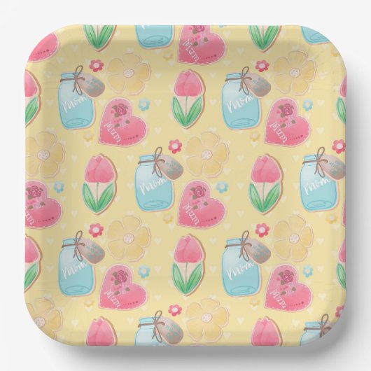 Assiettes en carton Mommy ペーパープレート (正面)