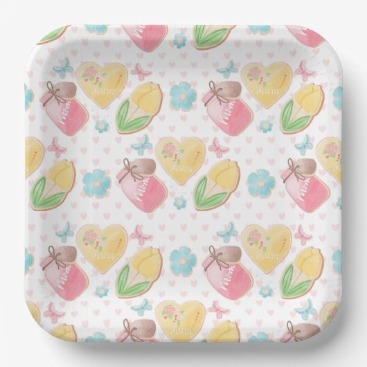 Assiettes en carton Mommy ペーパープレート (正面)