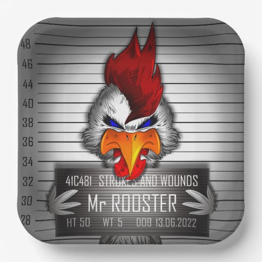 Assiettes En Carton Mr Rooster ペーパープレート (正面)
