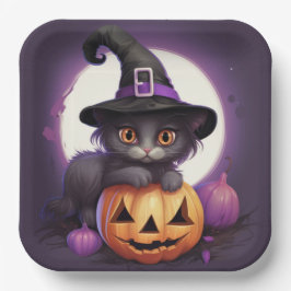 Assiettes en carton Mystic Feline ペーパープレート