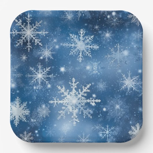 Assiettes en carton Neige Séries 1 ペーパープレート (正面)