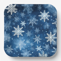 Assiettes en carton Neige Séries 1-2