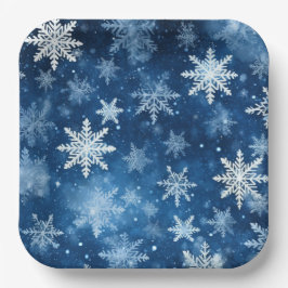 Assiettes en carton Neige Séries 1-2 ペーパープレート