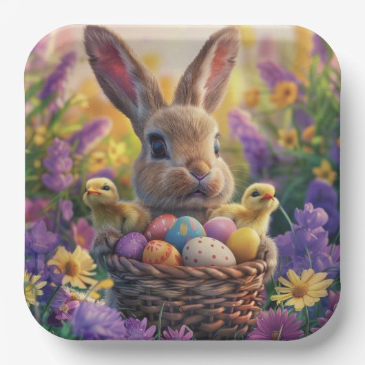 Assiettes en carton Pâques Série 1 ペーパープレート (正面)