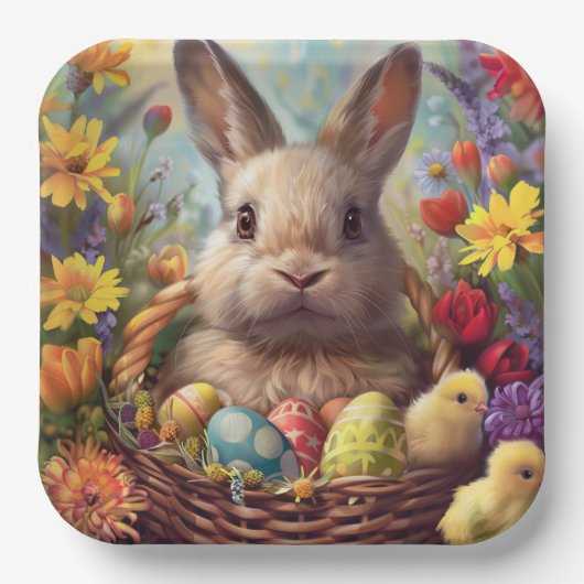 Assiettes en carton Pâques Série 1 -2 ペーパープレート (正面)