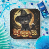 Assiettes en carton  Série 1  Black Cat ペーパープレート (パーティー)