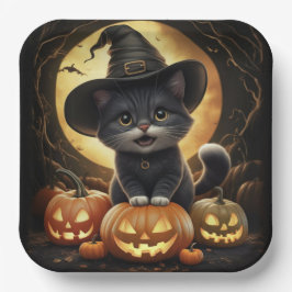 Assiettes en carton  Série 1  Black Cat ペーパープレート