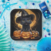 Assiettes en carton  Série 1  Black Cat 02 ペーパープレート (パーティー)