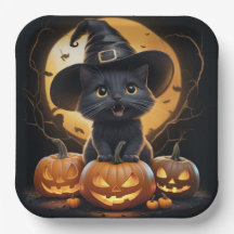 Assiettes en carton  Série 1  Black Cat 02