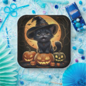 Assiettes en carton  Série 1  Black Cat 03 ペーパープレート (パーティー)