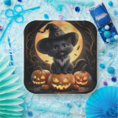 Assiettes en carton Série 1 Black Cat 04 ペーパープレート (パーティー)