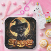 Assiettes en carton Série 1 Black Cat 04 ペーパープレート (パーティー)