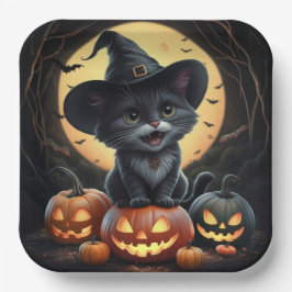 Assiettes en carton  Série 1  Black Cat 05 ペーパープレート