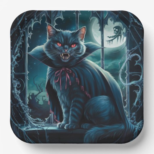 Assiettes en carton Série 1 Dark 08 ペーパープレート (正面)