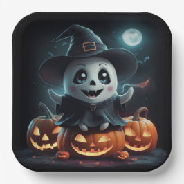 Assiettes en carton  Série 1 Ghost 02 ペーパープレート