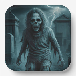 Assiettes en carton  Série 1  haunted 11 ペーパープレート