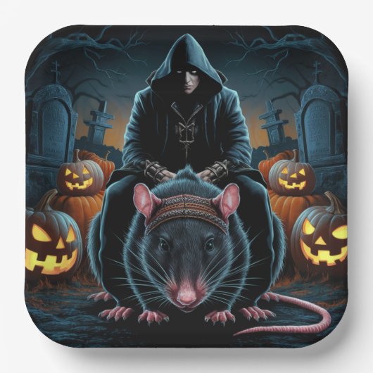 Assiettes en carton  Série 1  rats 04 ペーパープレート (正面)