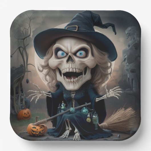 Assiettes en carton  Série 1 Skeleton ペーパープレート (正面)