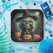 Assiettes en carton  Série 1 Skeleton 02 ペーパープレート (パーティー)