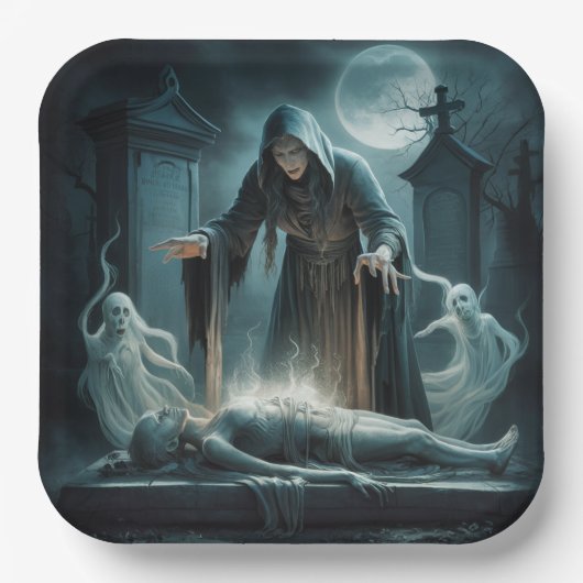 Assiettes en carton  Série 1  sorcier 05 ペーパープレート (正面)