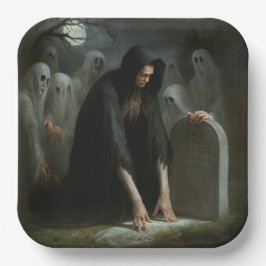 Assiettes en carton  Série 1  Sorcières 09 ペーパープレート