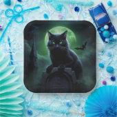 Assiettes en carton  Série 2  Black Cat 02 ペーパープレート (パーティー)